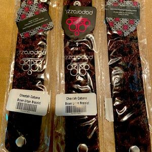 3 Cheetah Cabana Brown Urban Paparazzi Bracelets. NWT.